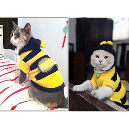 1Pcs Pet Clothes Cute Bees Loaded Clothing For Cats Dog